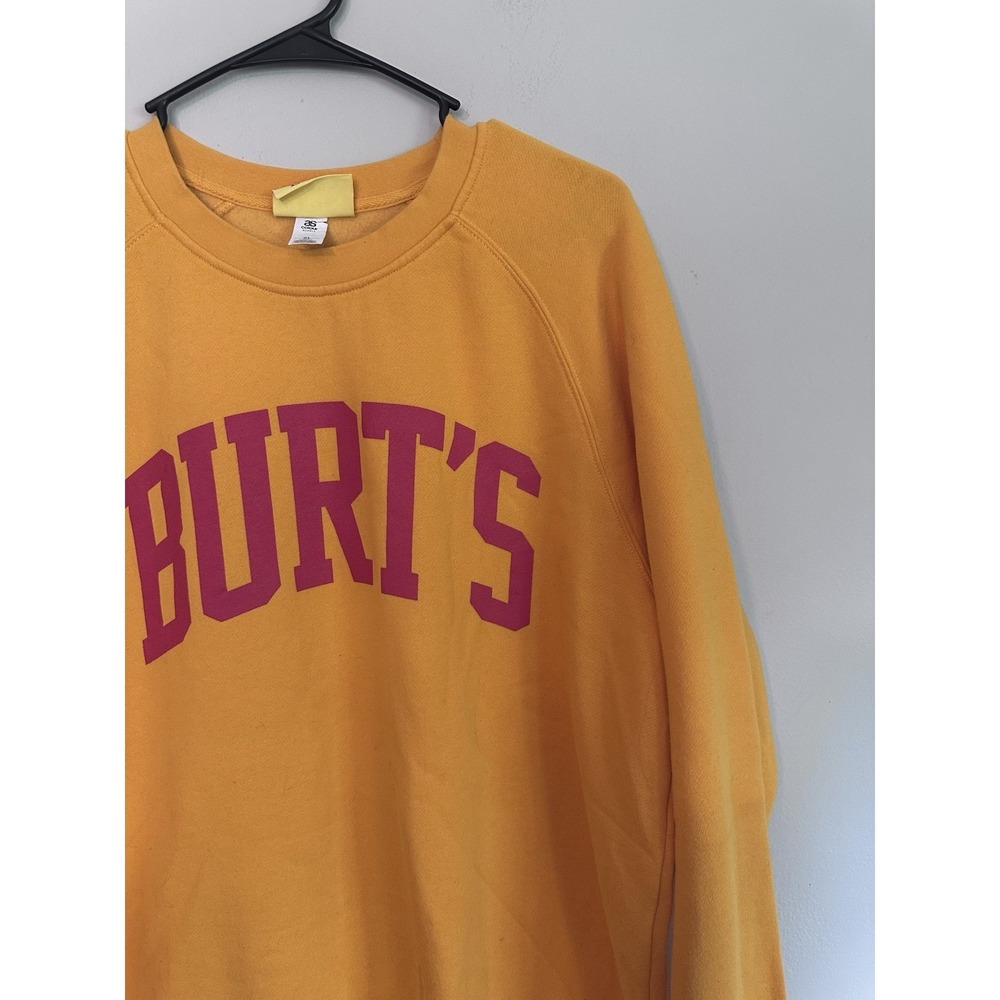 NWOT Burt's Bees Chapstick Promo XL Golden Yellow Fleece Crew Neck Sweatshirt - Picture 5 of 14